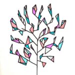 Winterbaum aus Geometriefiguren