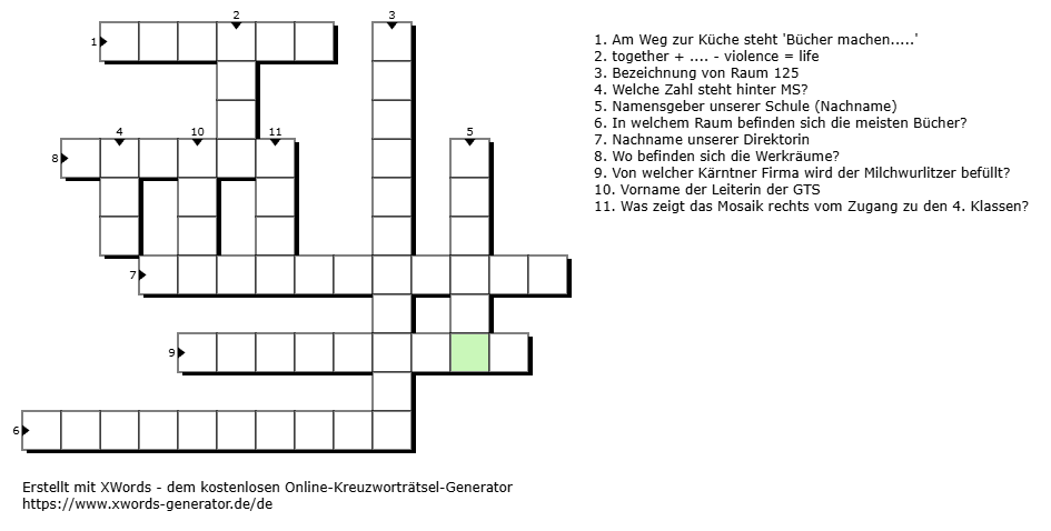 Kreuzworträtsel Dezember Türchen 2025